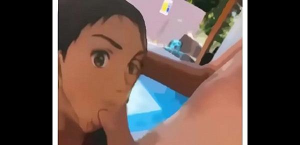  Anime Milf Aubrey Black fucks young pool boy